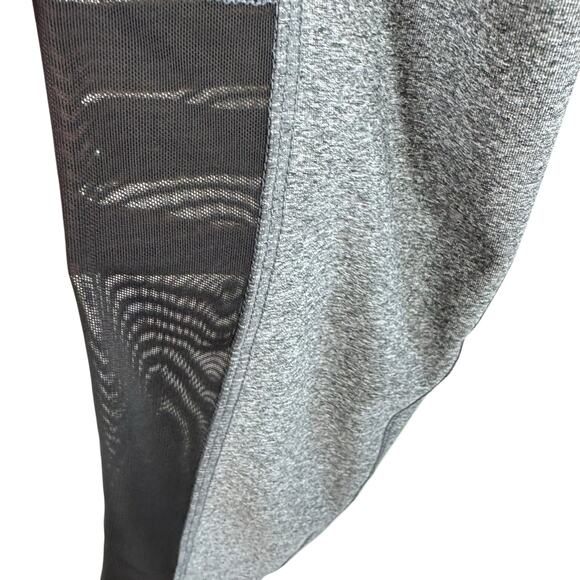 X By Gottex NWOT Gray Mid Mise Cropped Black Mesh Skinny Leggings Size M - Picture 3 of 5